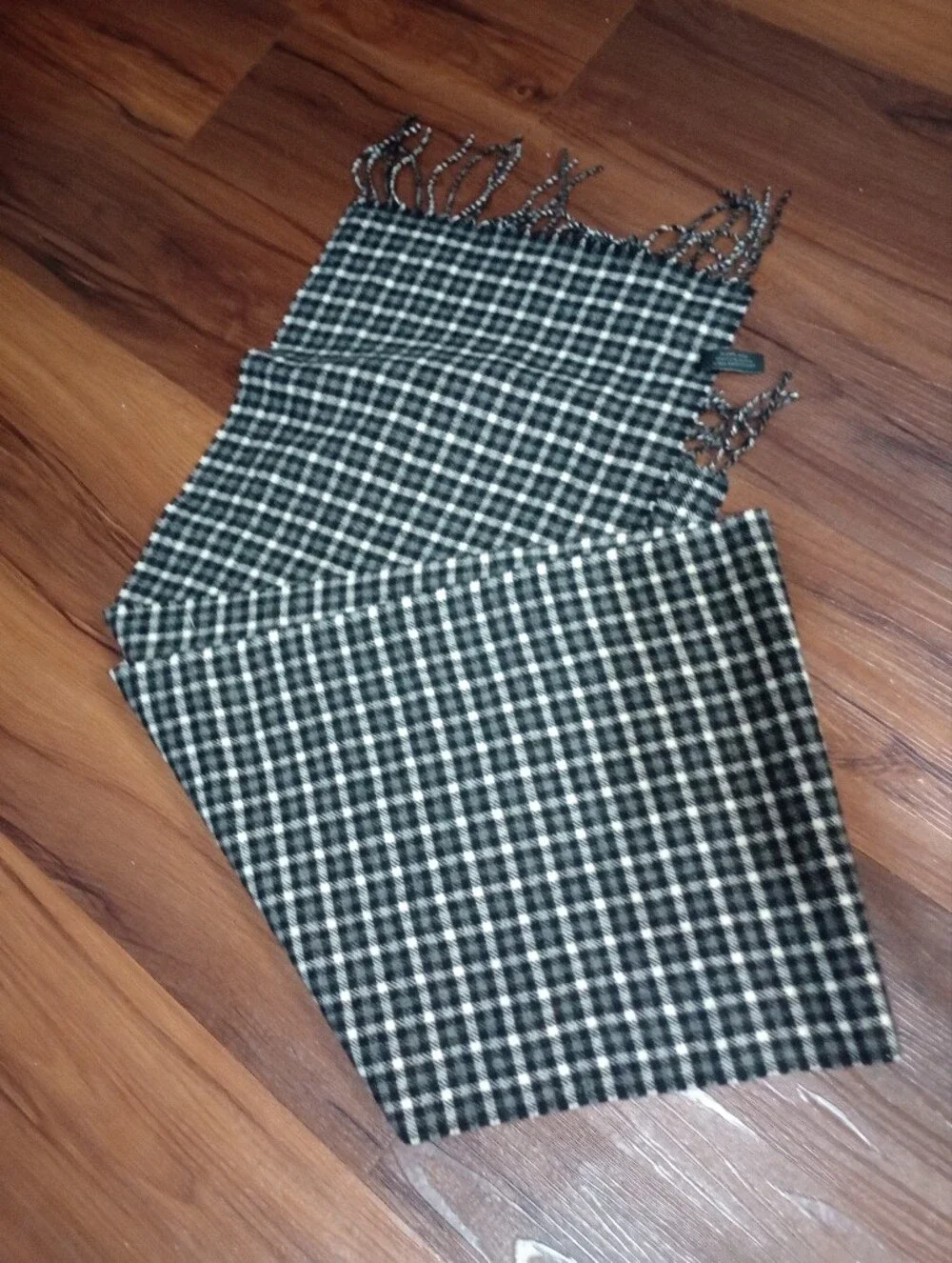 Enzo Montavani 100% Cashmere Plaid Scarf